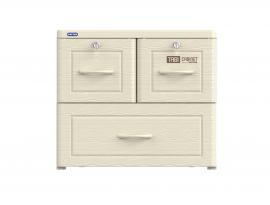 Tủ nhựa Tabi 2 tầng trắng gỗ